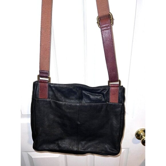 FOSSIL Corey Large Crossbody Bag Black Leather Messenger Bag Purse - Picture 8 of 14